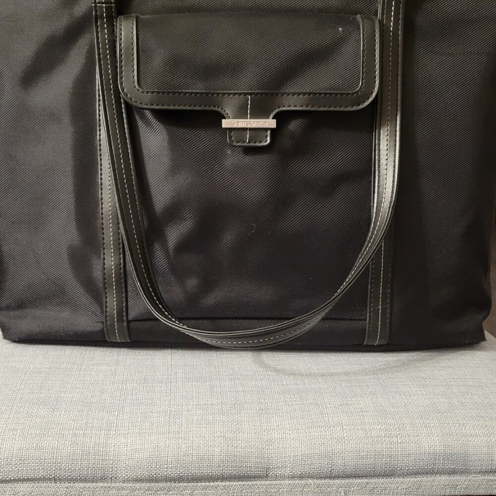 Samsonite shoulder work black laptop bag black multipockets, durable laptop - Picture 2 of 12